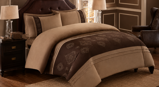 Embroidered Bed Set Double - Cannon