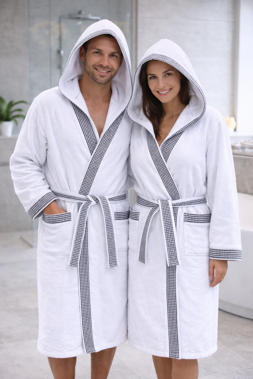 Jacquard Unisex Bathrobe - Home Luxury