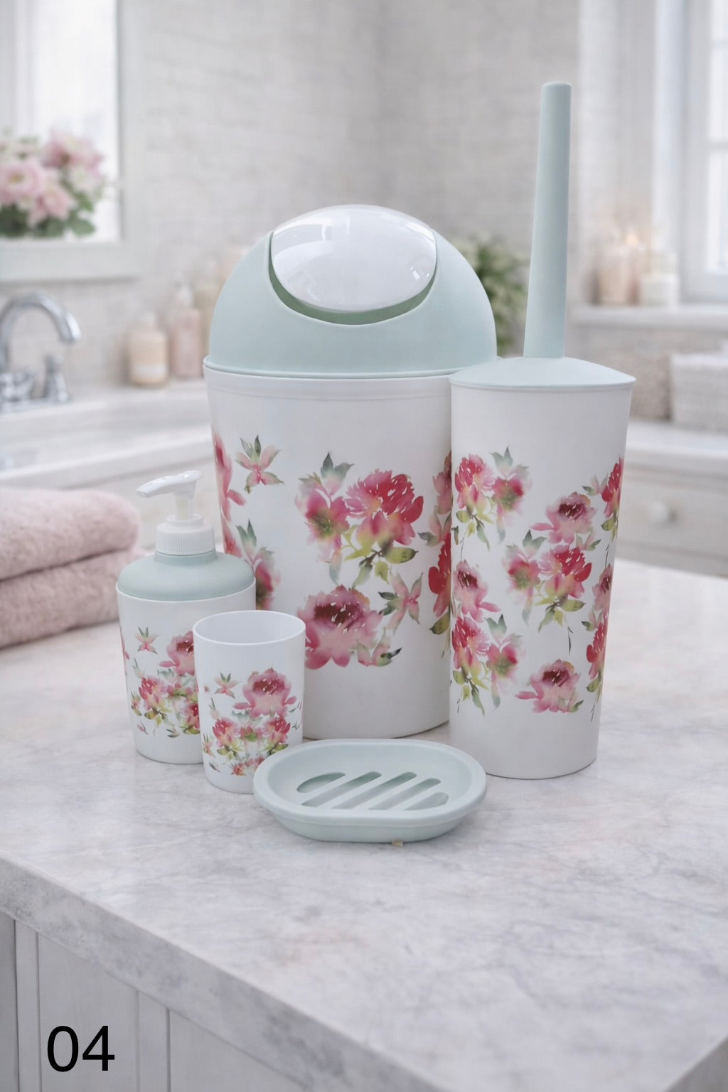 Printed Bathroom Accessory Set