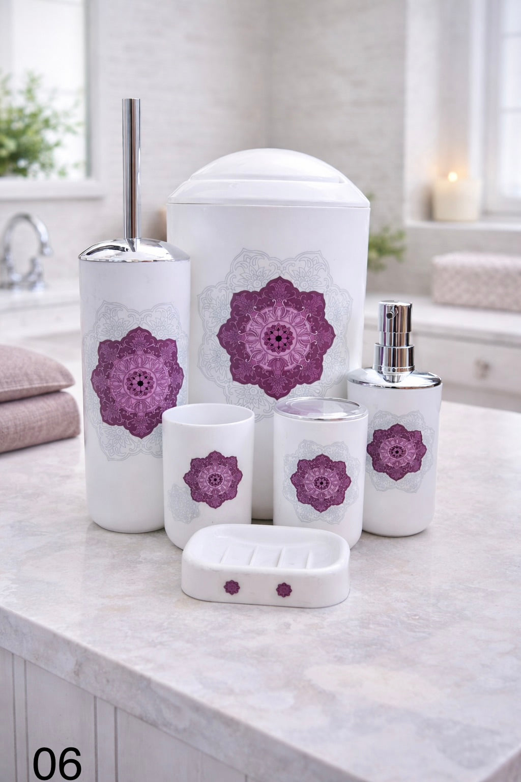 Printed Bathroom Accessory Set