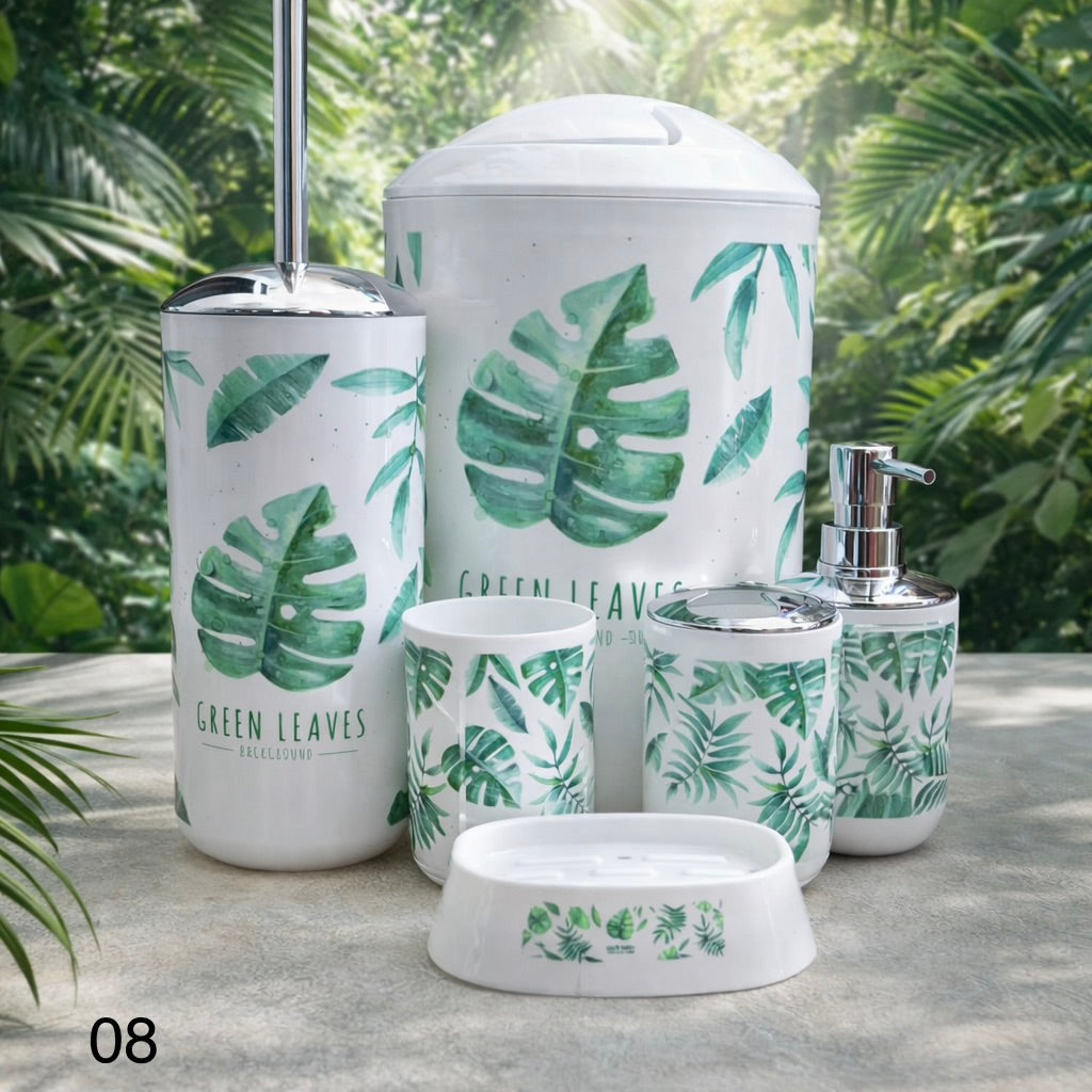 Printed Bathroom Accessory Set