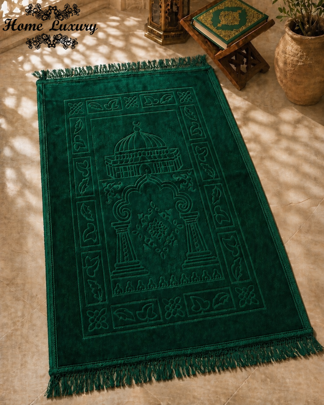 Printed Rectangle Padded Prayer Rug - Essence