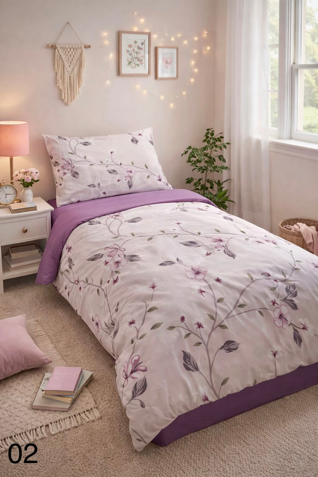Cotton 100% Bed Set Single - Home Luxury