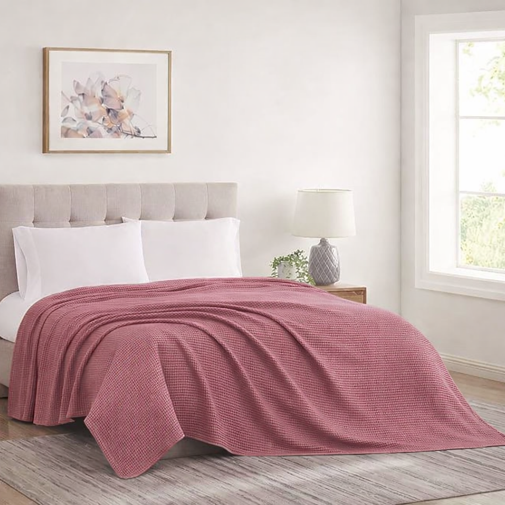 Plain Summer Cotton Blanket Double - Cannon