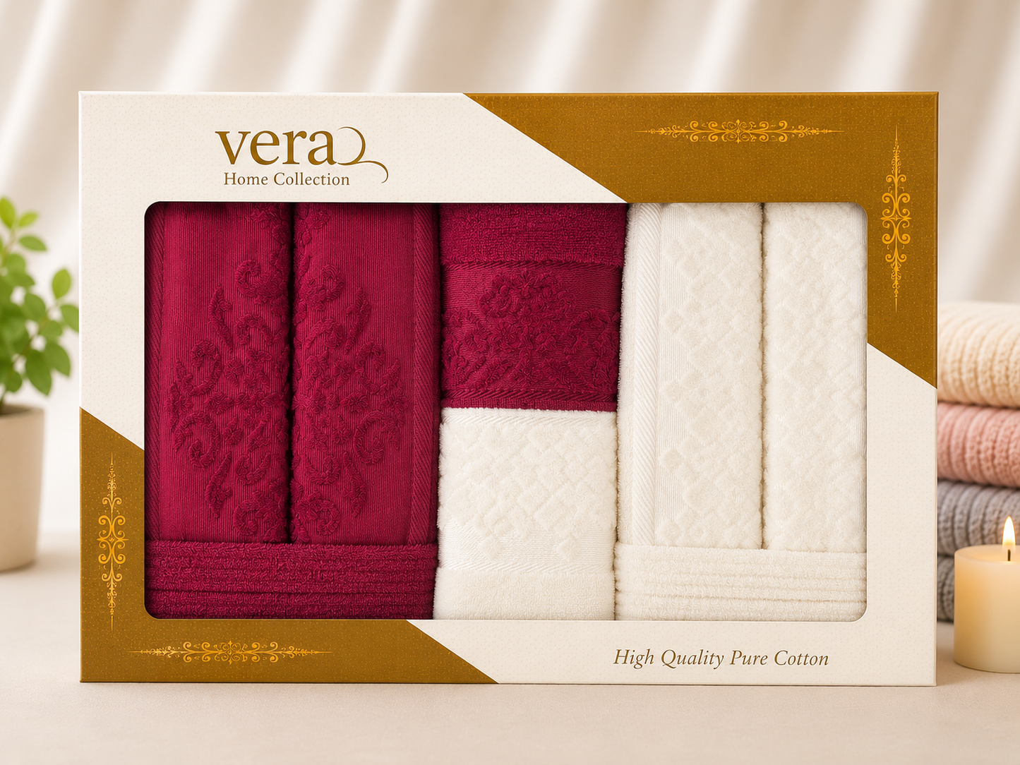 Bathrobe Set 8 Pcs - Vera