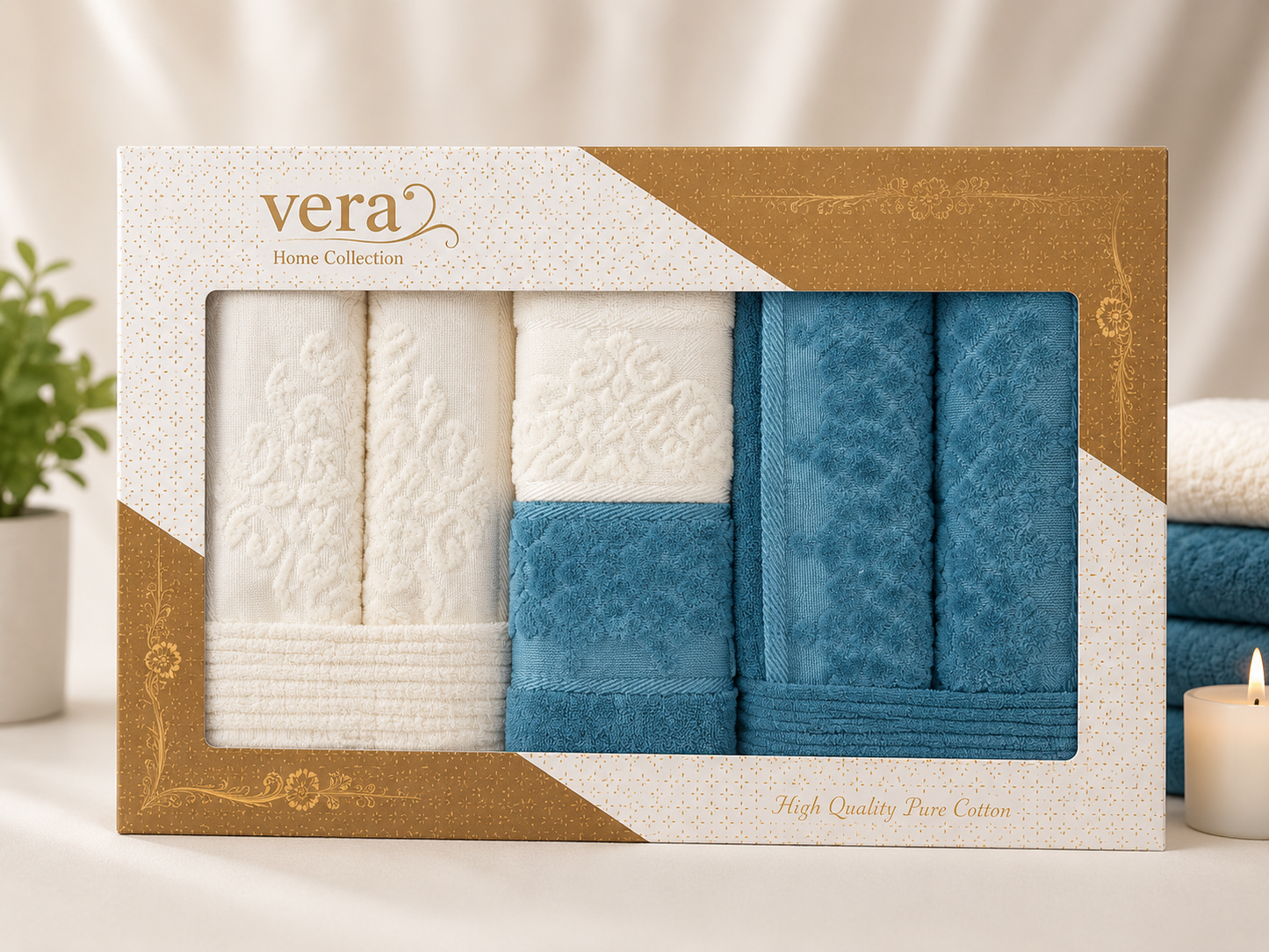 Bathrobe Set 8 Pcs - Vera