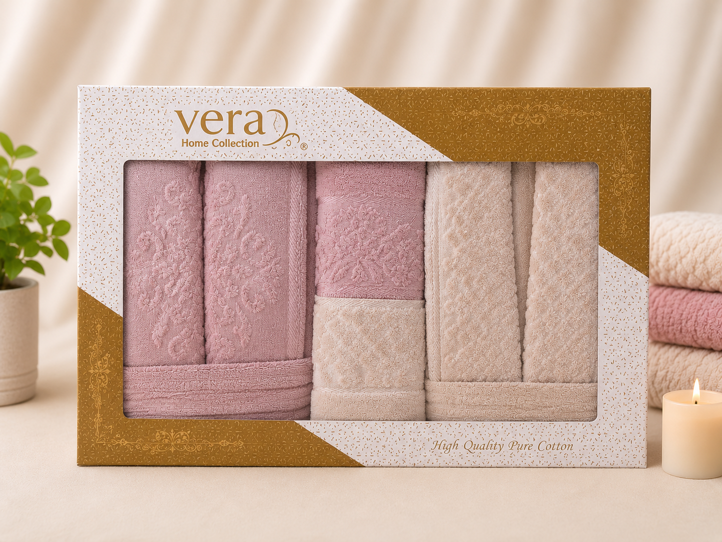 Bathrobe Set 8 Pcs - Vera
