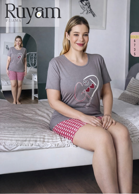 Big Size Short Pajama - Ruyam