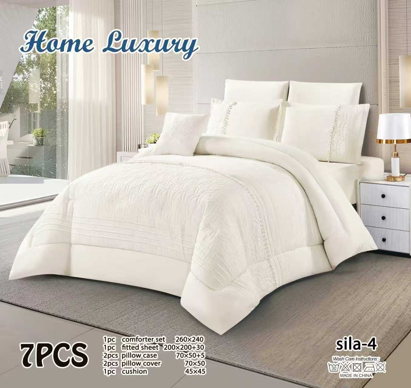 Embroidered Double Comforter Set - Home Luxury