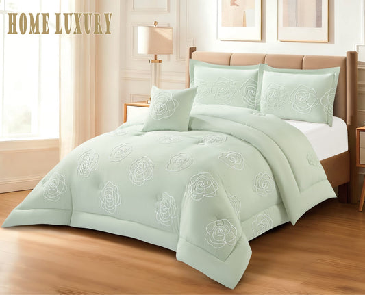 Embroidered Comforter Set Double "Floral" - Home Luxury