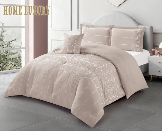 Embroidered Comforter Set Double "Diamond" - Home Luxury