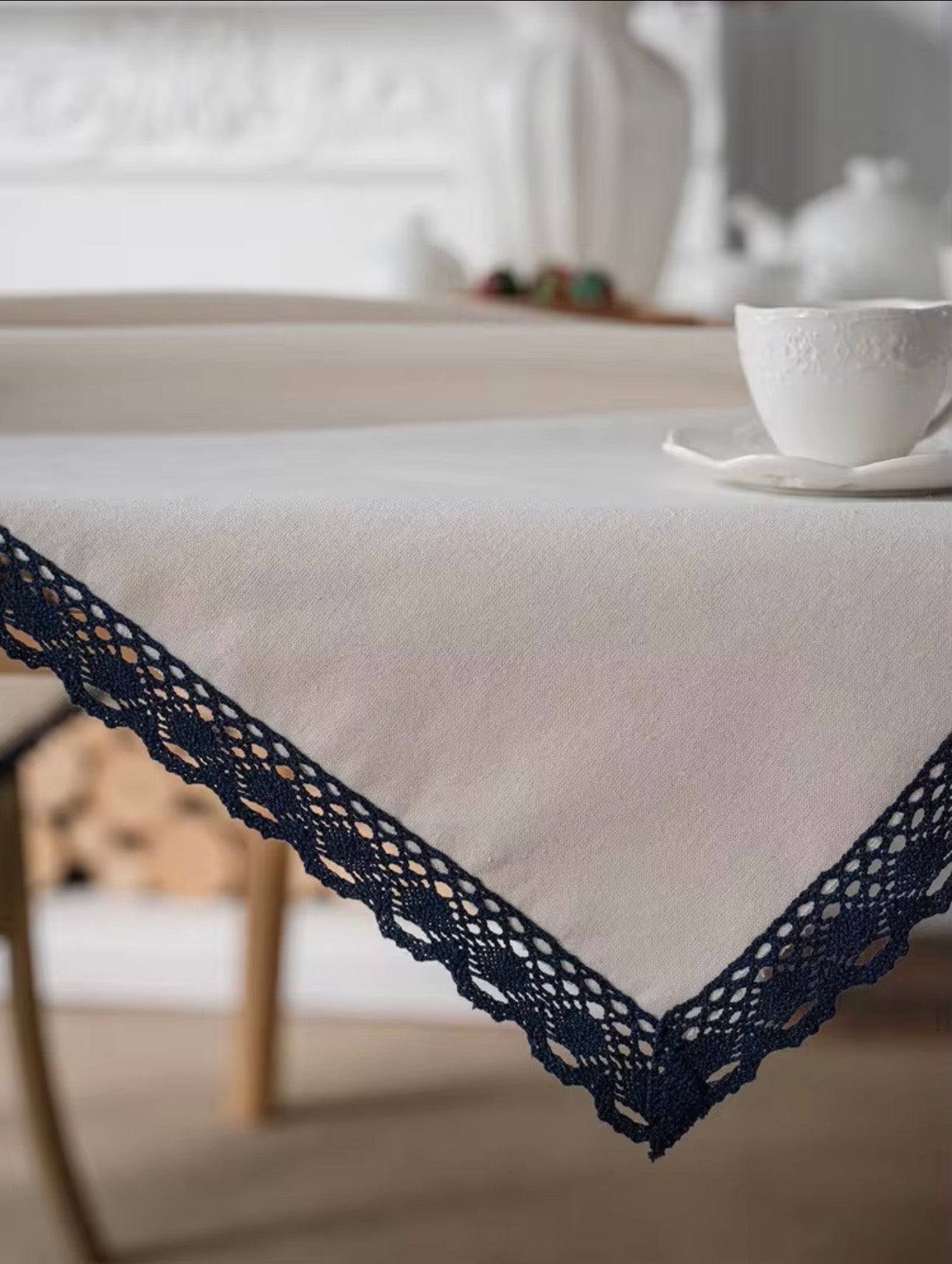 Tablecloth "Plain Lace Border" - Naonao
