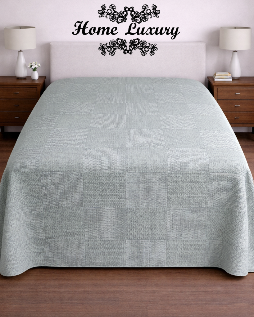 Plain Cotton Matelassé Single - Home Luxury