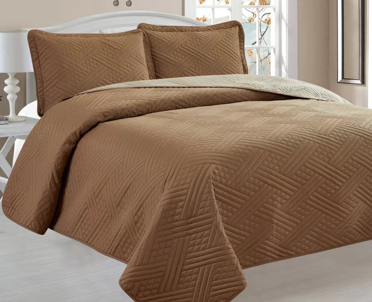 Plain Single Bedspread - Home Luxury
