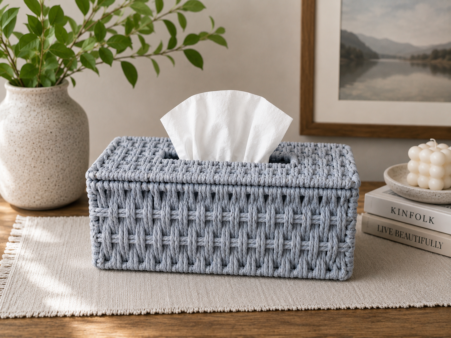 Straw Tissue Box