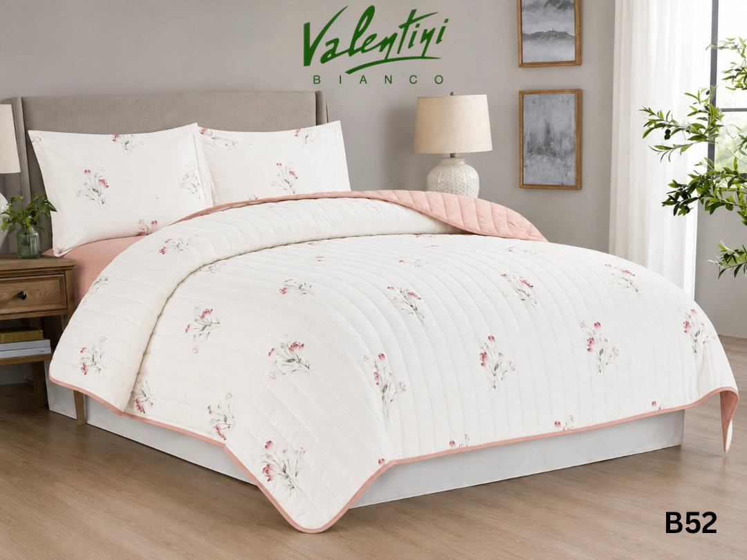 Mini Floral Double Bedspread Set - Valentini