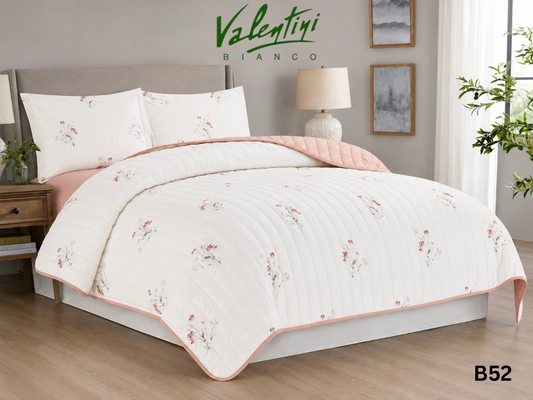 Mini Floral Double Bedspread Set - Valentini