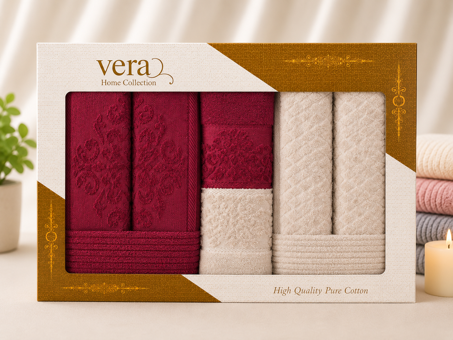 Bathrobe Set 8 Pcs - Vera