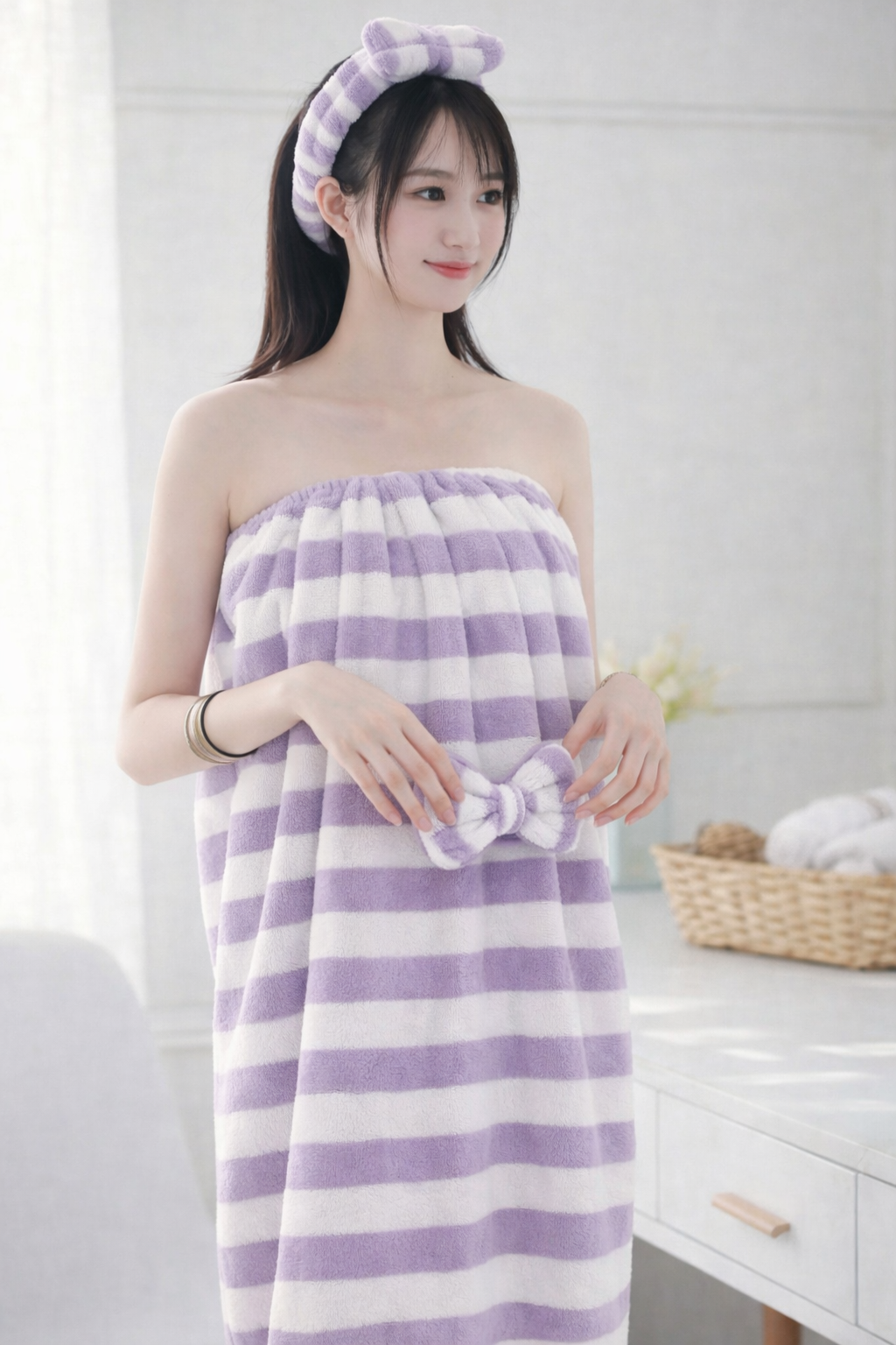 Microfiber Sortie De Bain "Stripes"