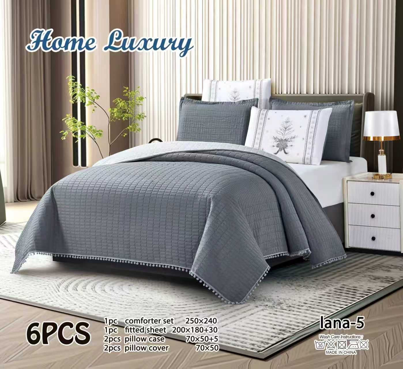 Plain Bedspread Set - Home Luxury