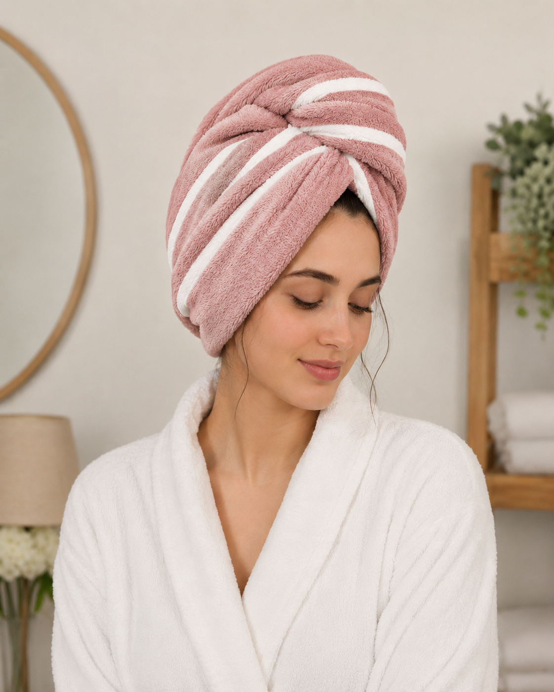 Microfiber Head Towel "Large Stripped"