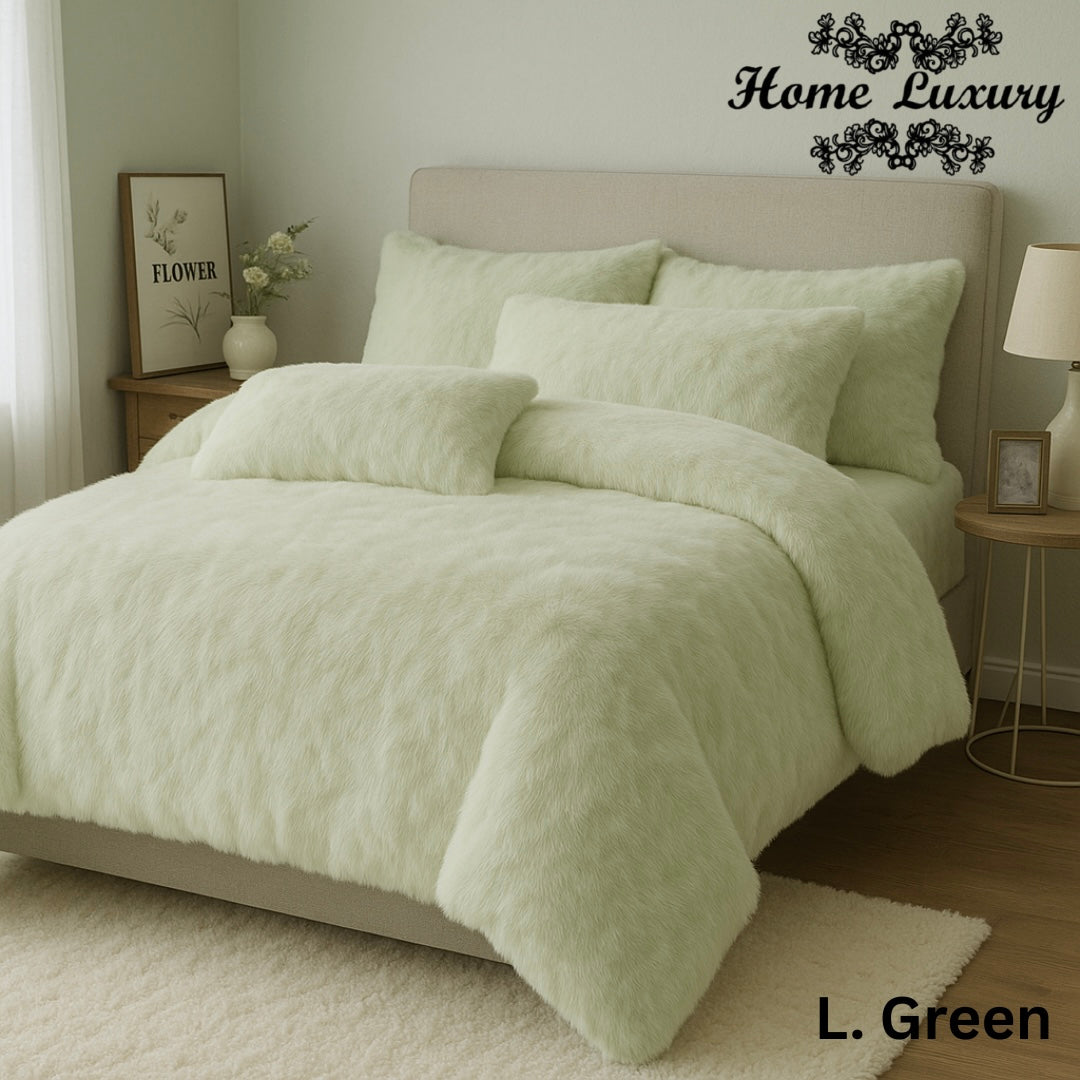 Rabbit Hair Bed Set Double - Home Luxury