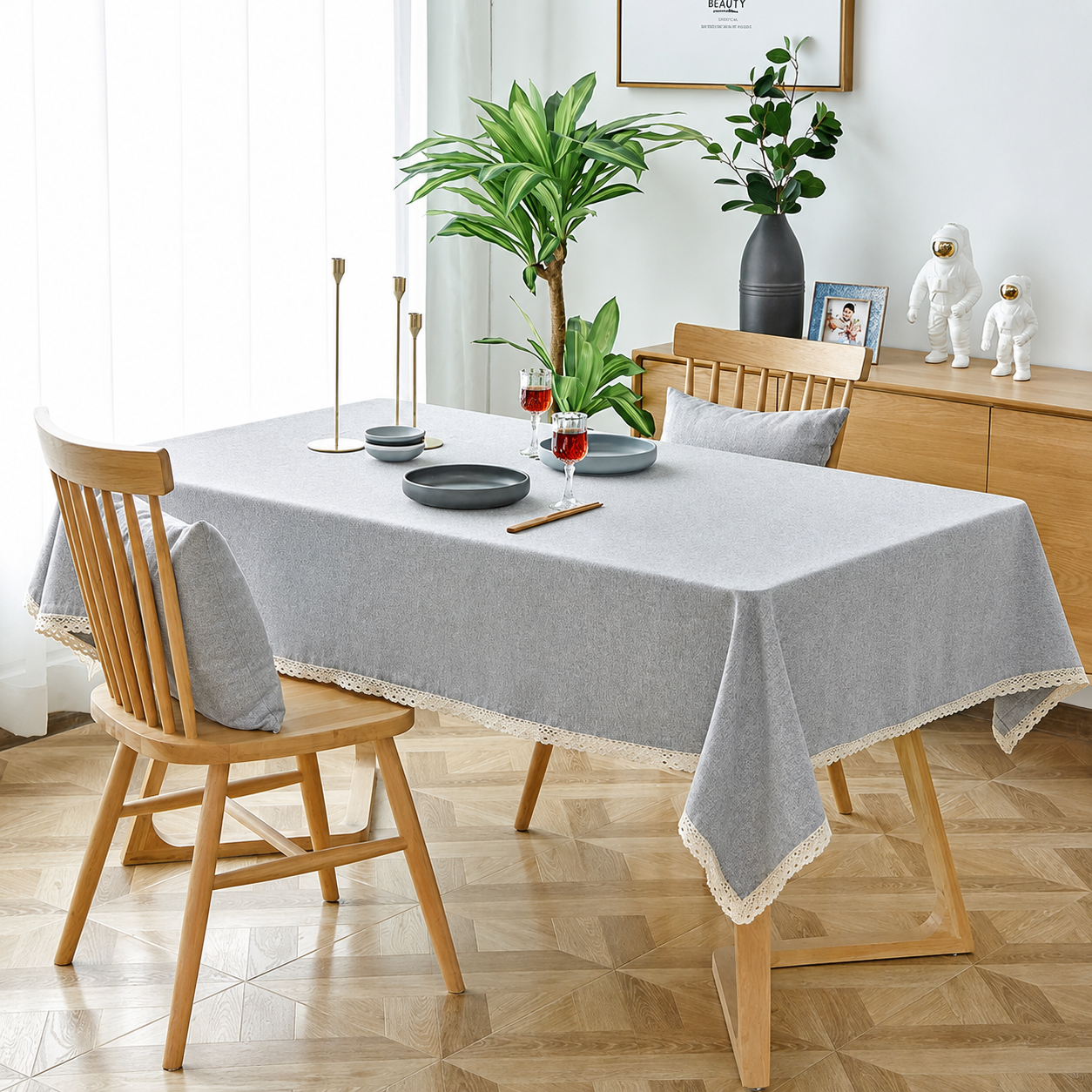 Tablecloth "Plain Lace Border" - Naonao