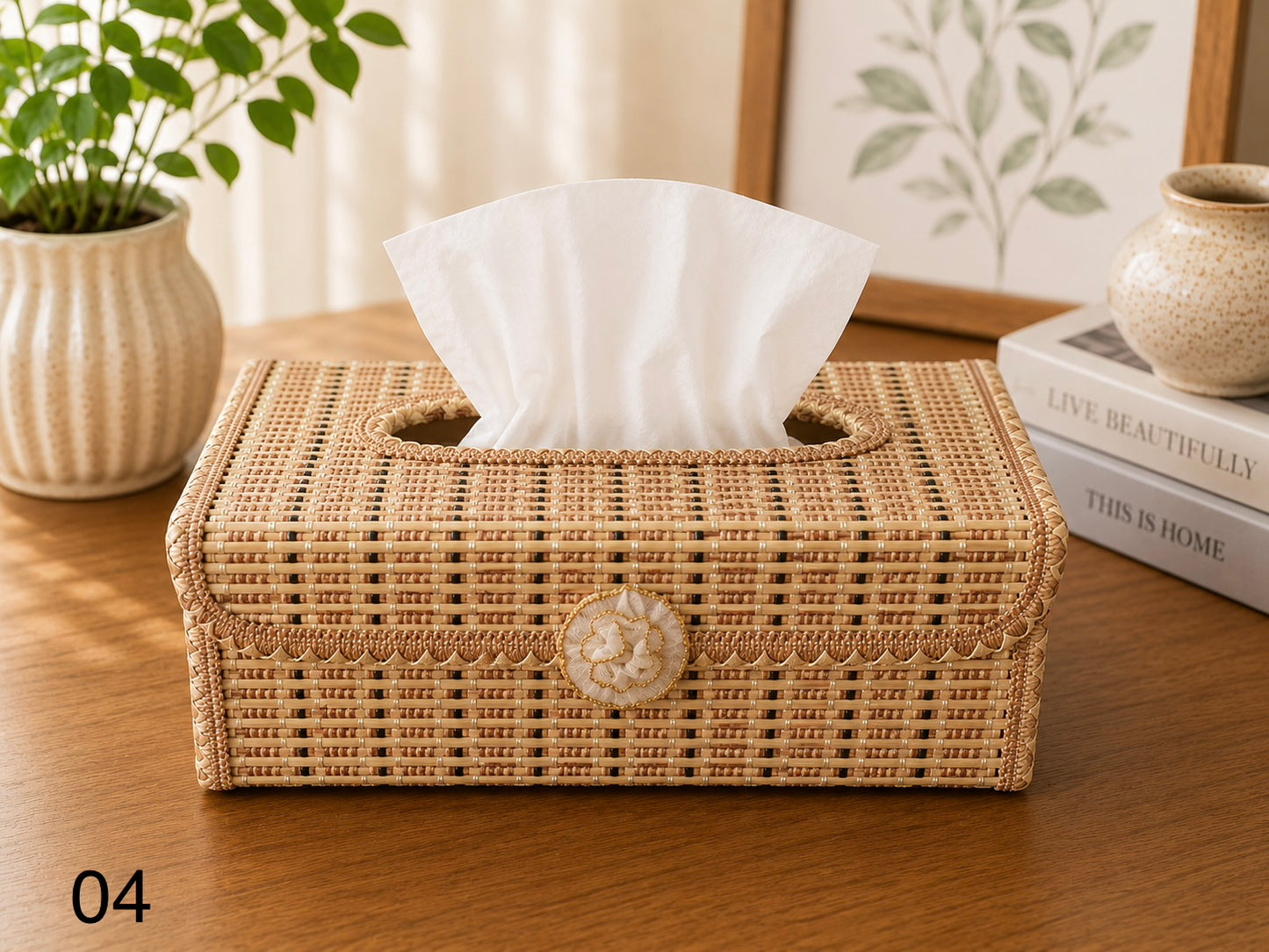 Wood Tissue Box