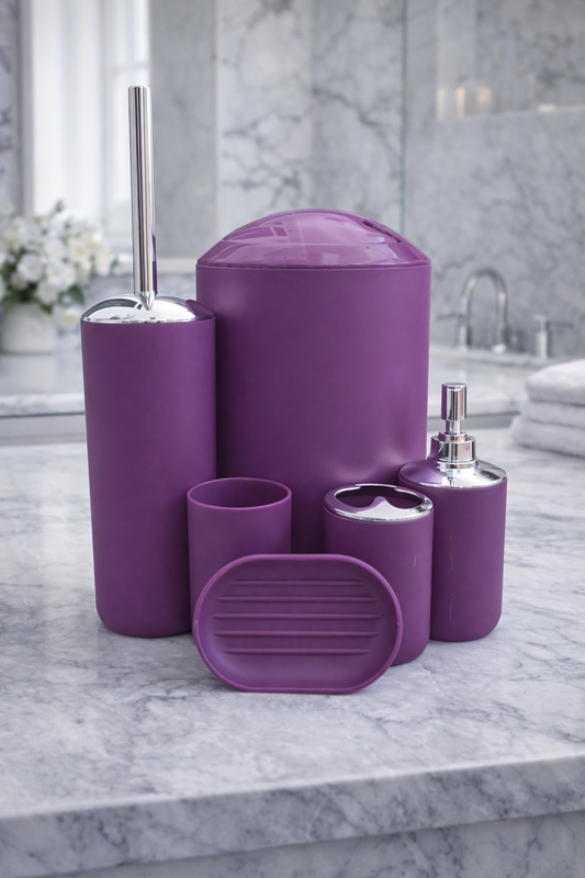 Plain Bathroom Accessory Set