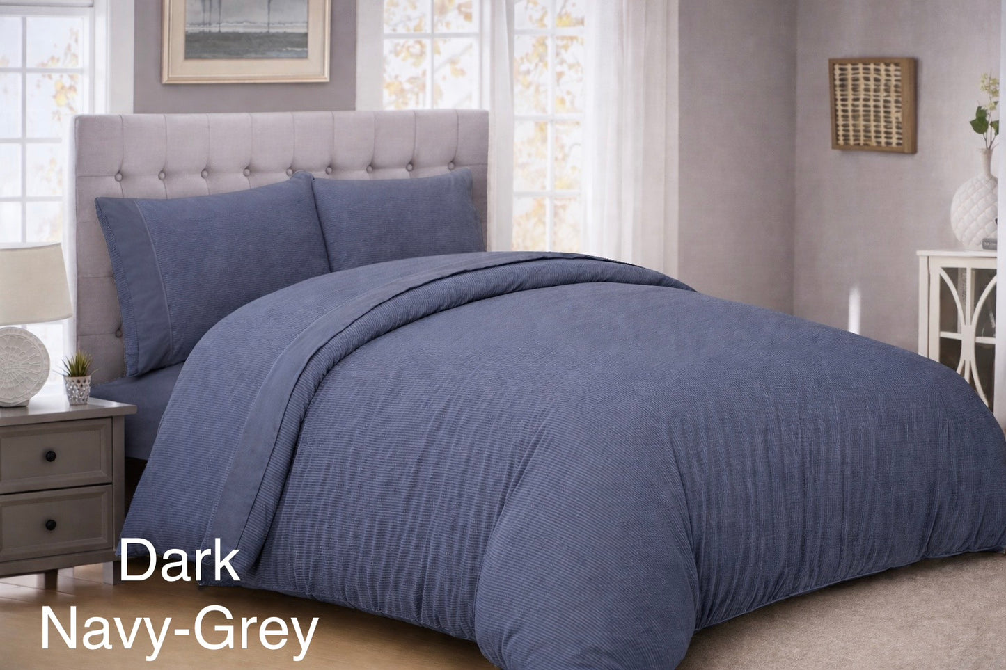 Stripes & Dots Double Duvet Cover Set - Cannon