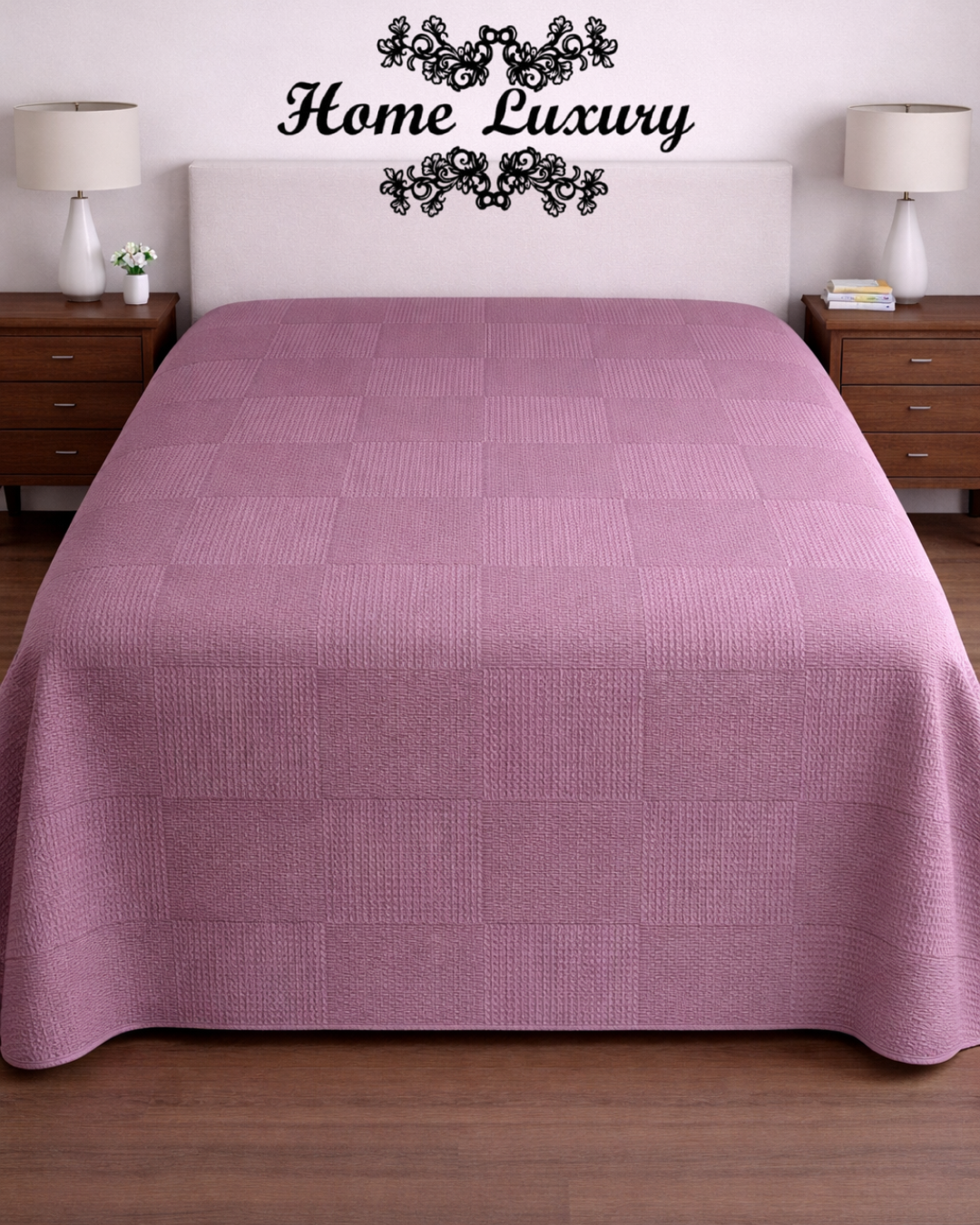 Plain Cotton Matelassé Single - Home Luxury