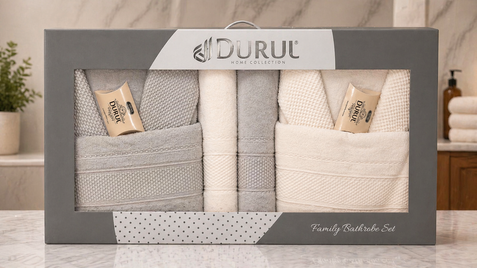 Durul - Jacquard Bathrobe Set