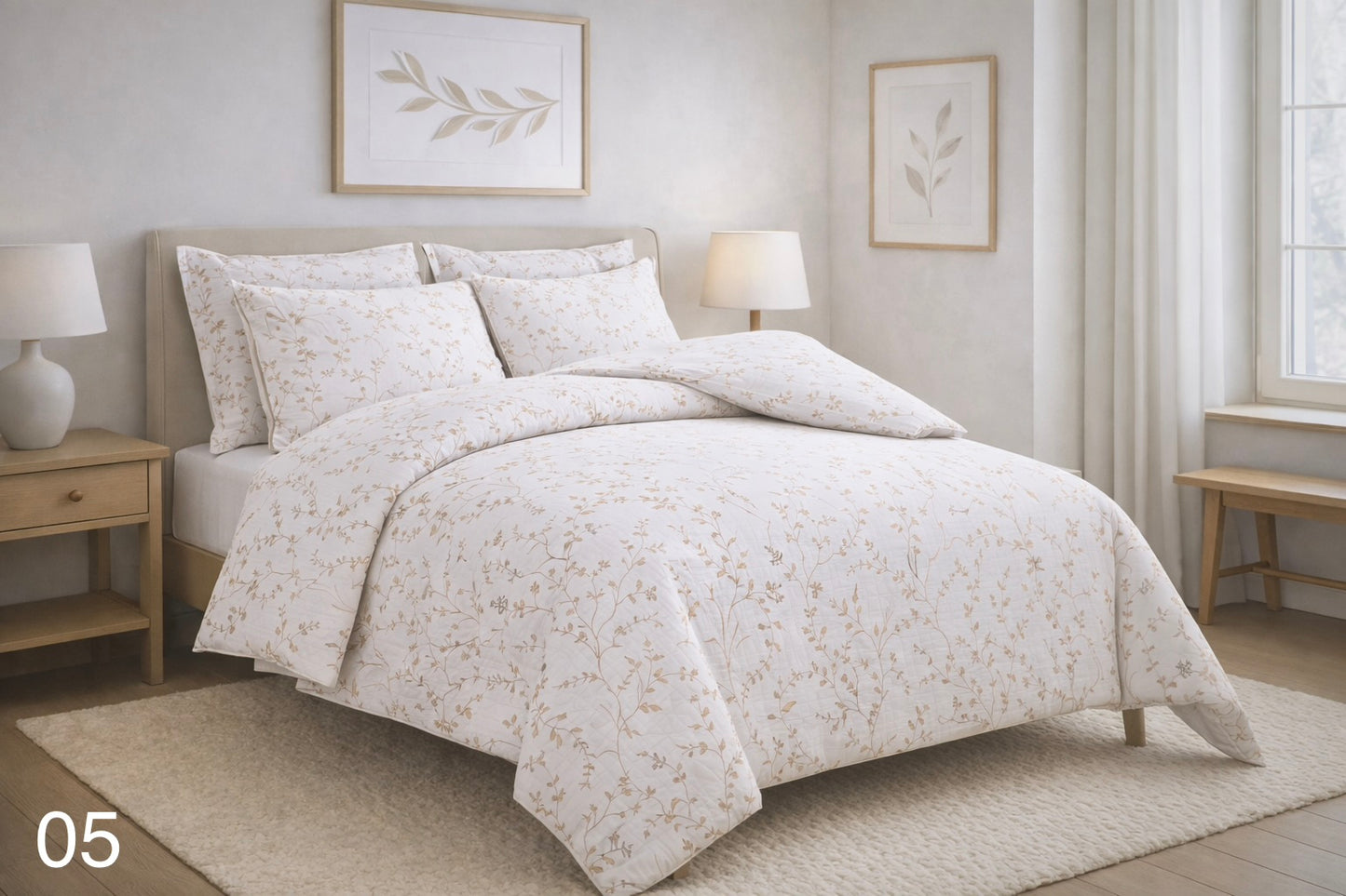 Printed Double Fitted Sheet - Cannon