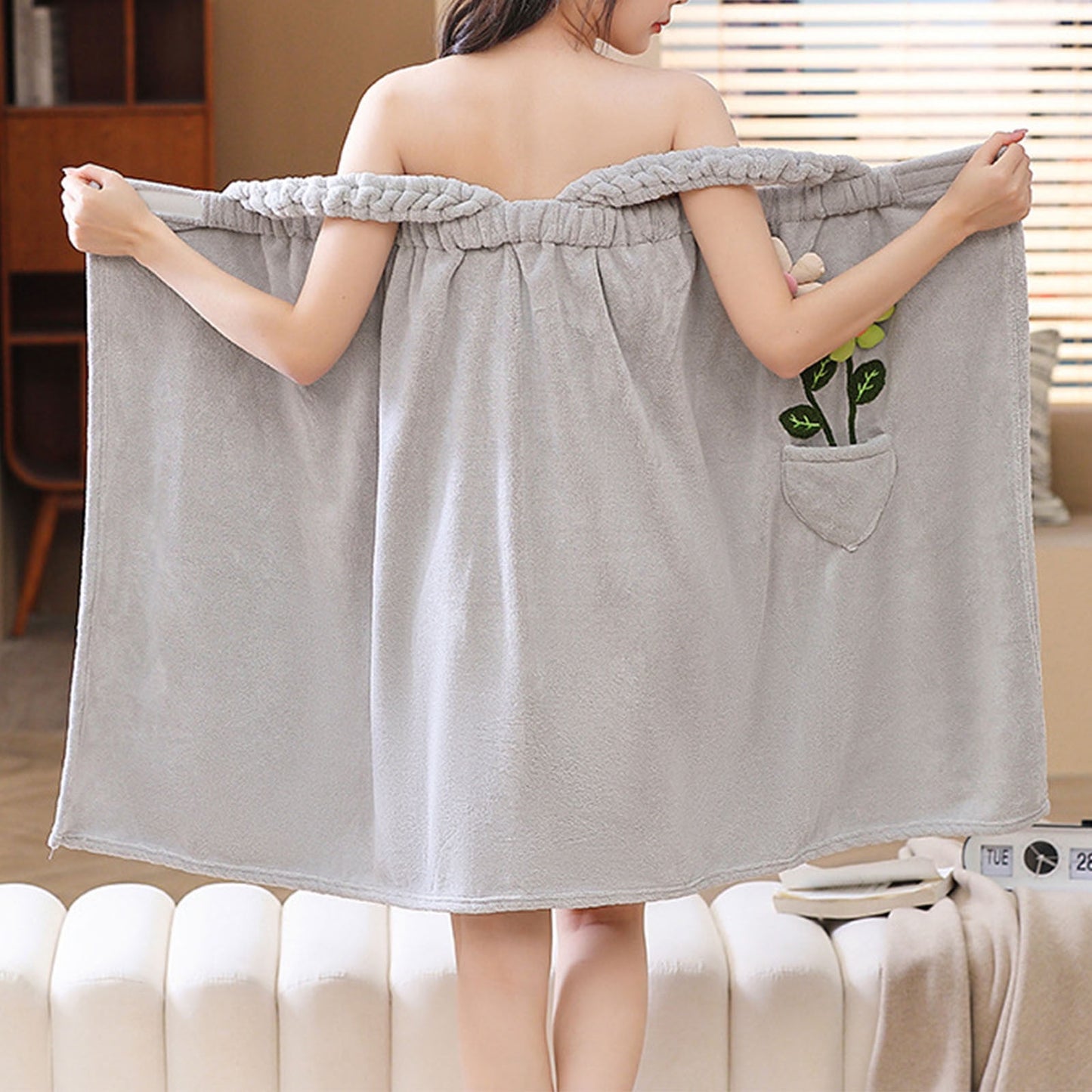 Microfiber Sortie De Bains "Flowers"