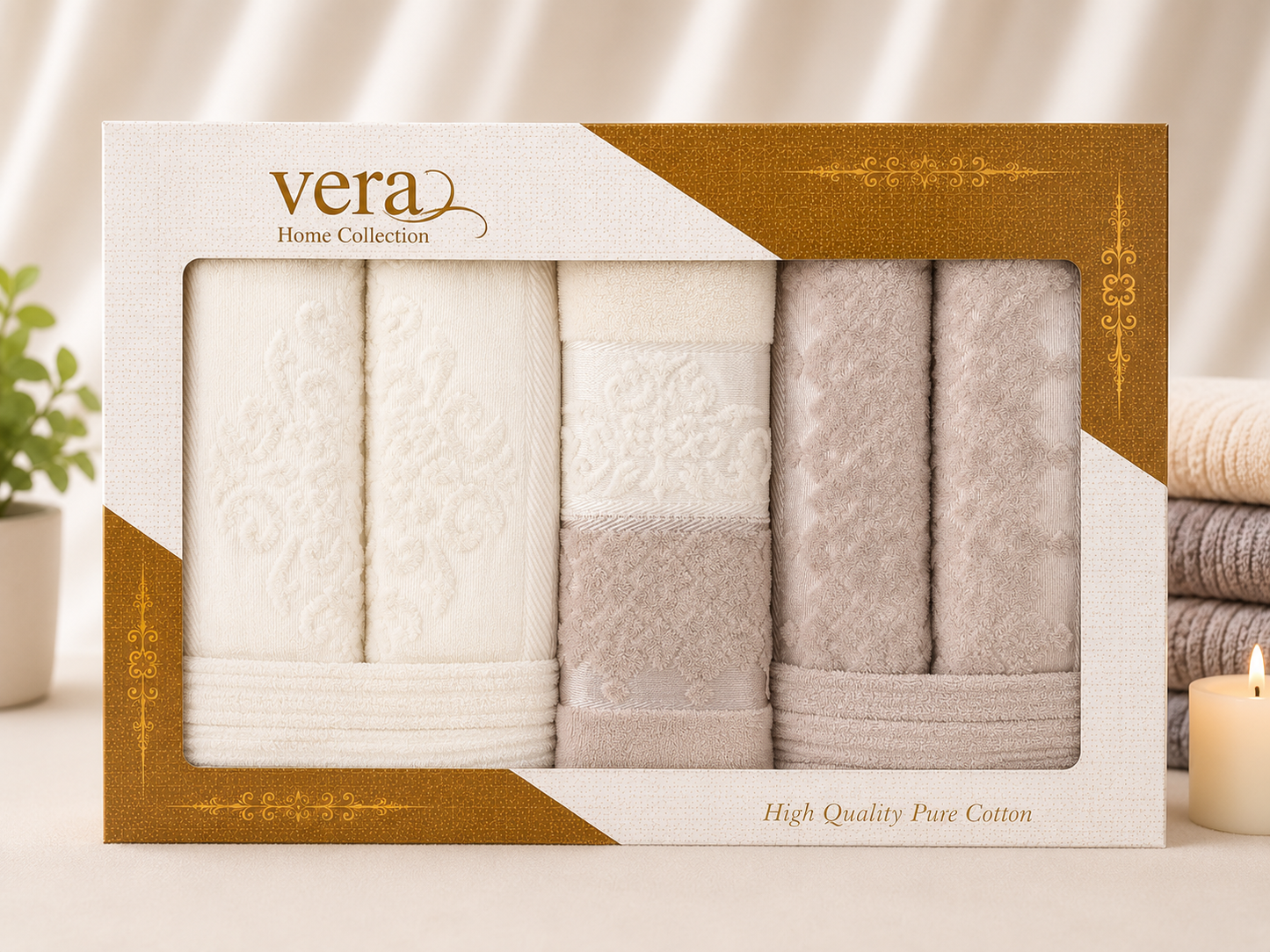 Bathrobe Set 8 Pcs - Vera