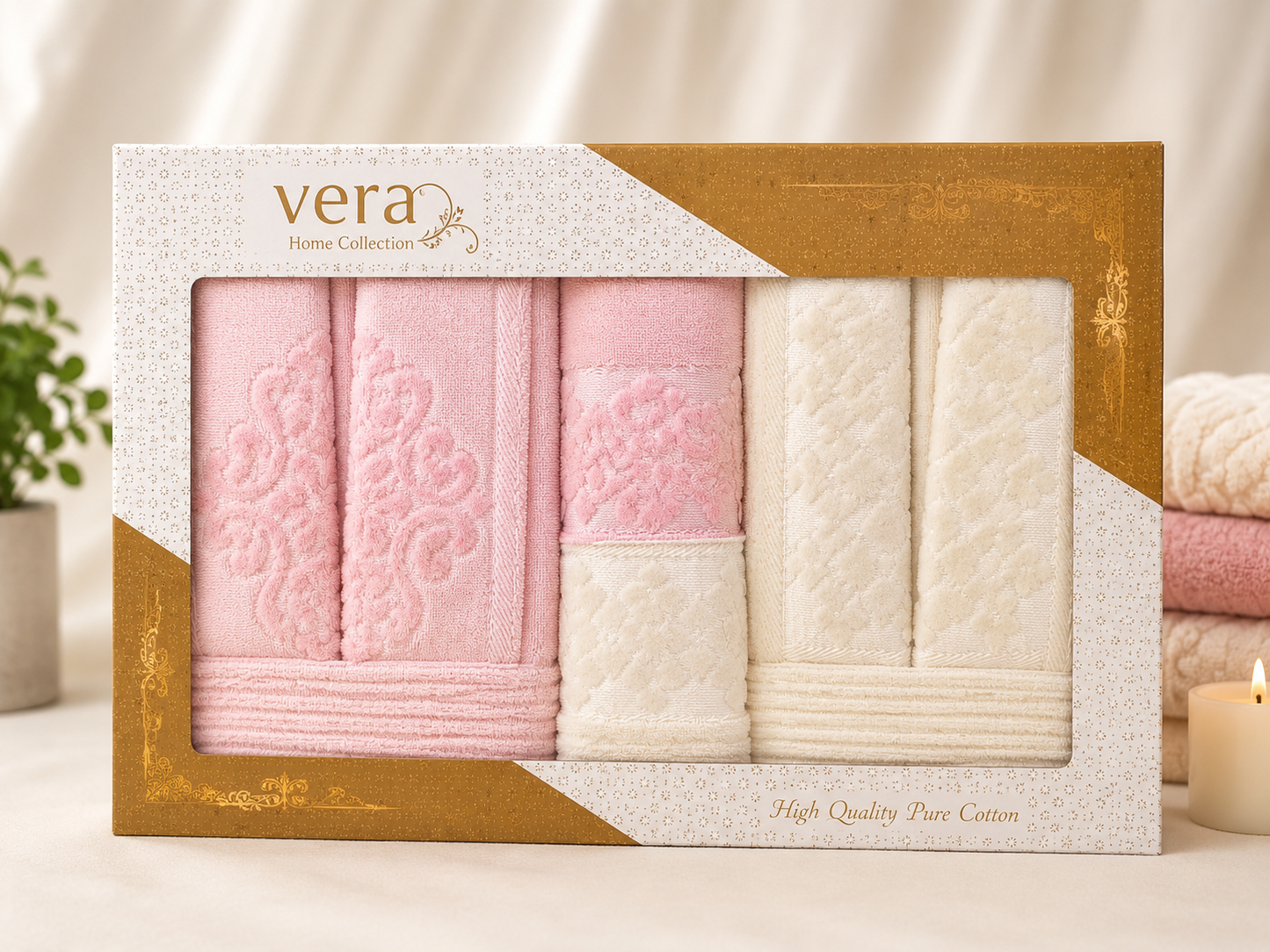 Bathrobe Set 8 Pcs - Vera