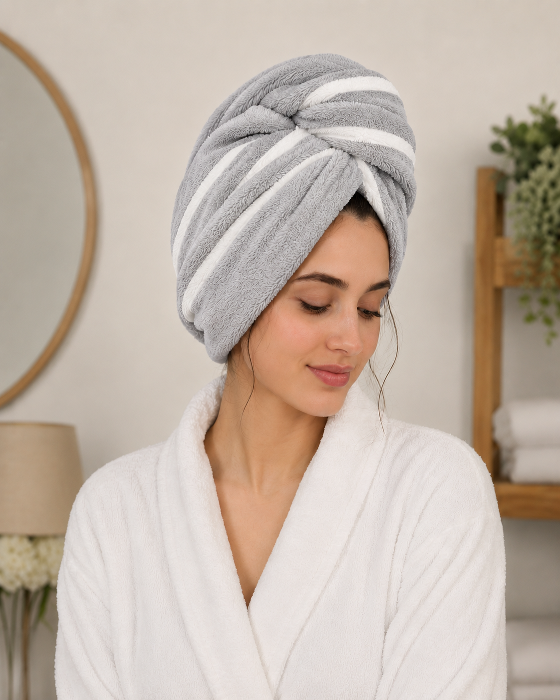 Microfiber Head Towel "Large Stripped"