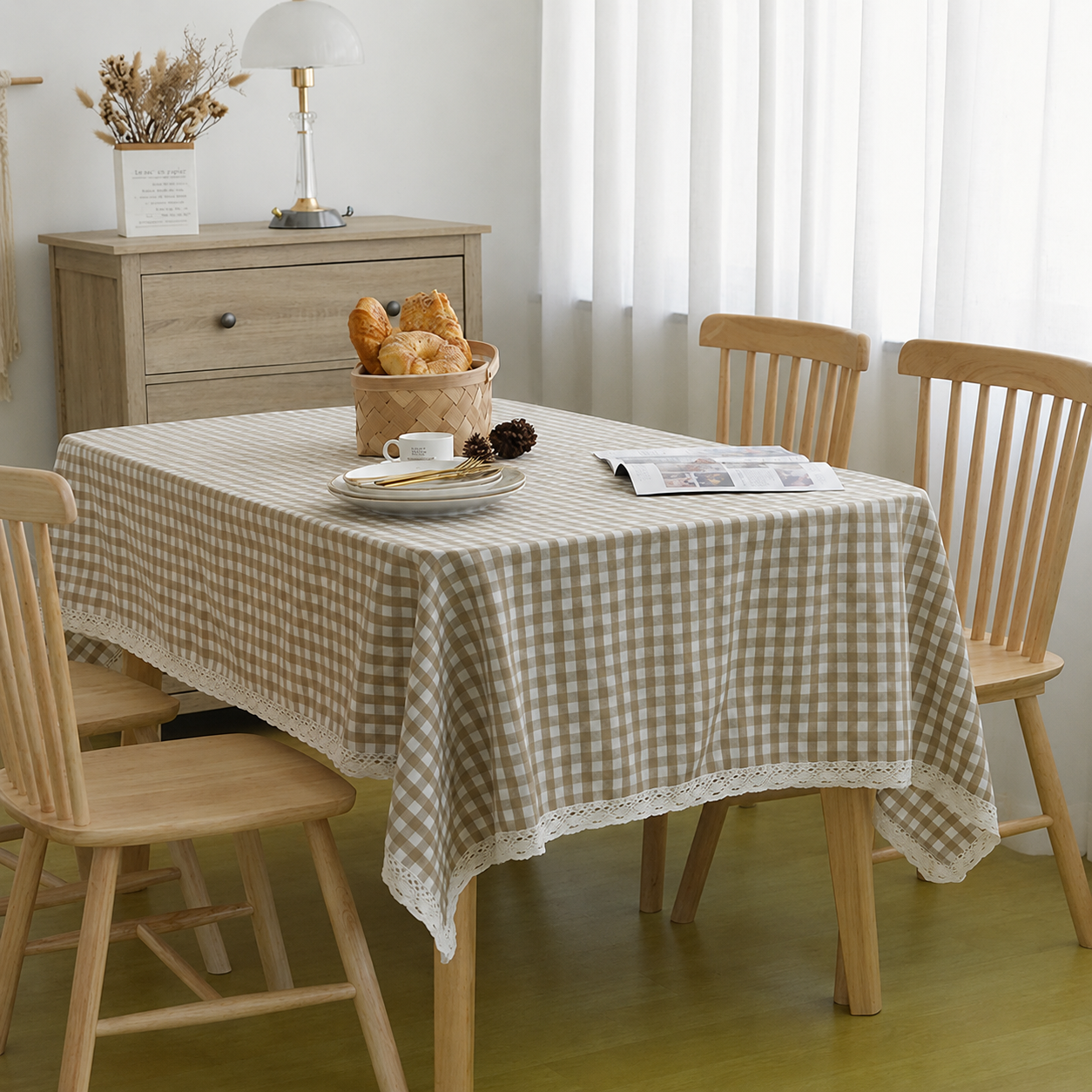 Tablecloth "Mini Square Lace Border" - Naonao