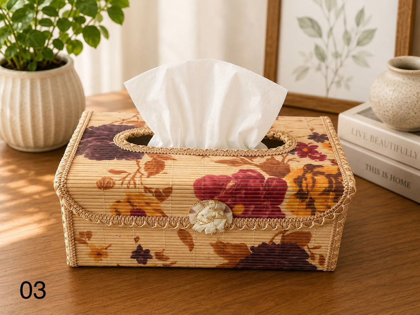 Wood Tissue Box