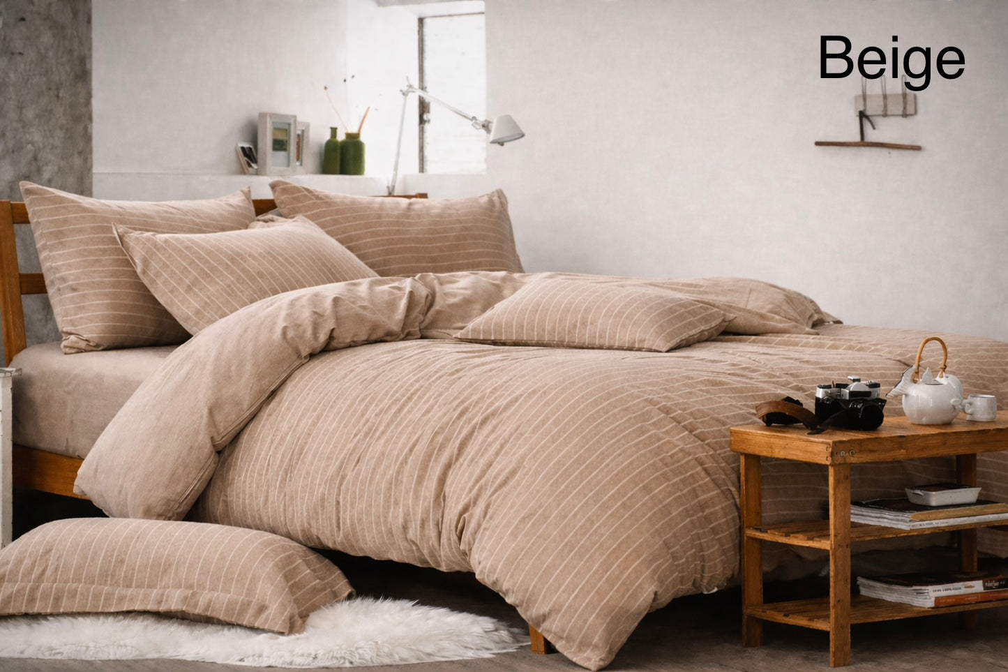 Denim Print Single Duvet Cover Set - Cannon