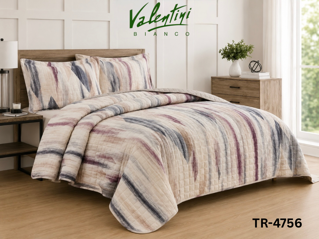 Printed Double Bedspread Set - Valentini