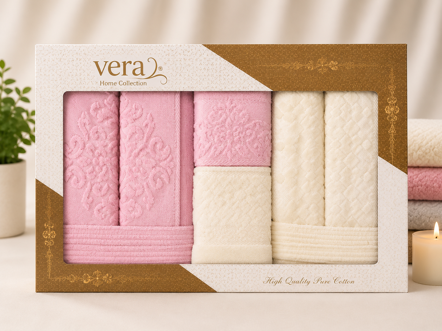Bathrobe Set 8 Pcs - Vera