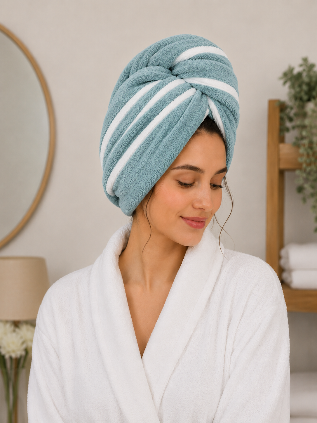 Microfiber Head Towel "Large Stripped"