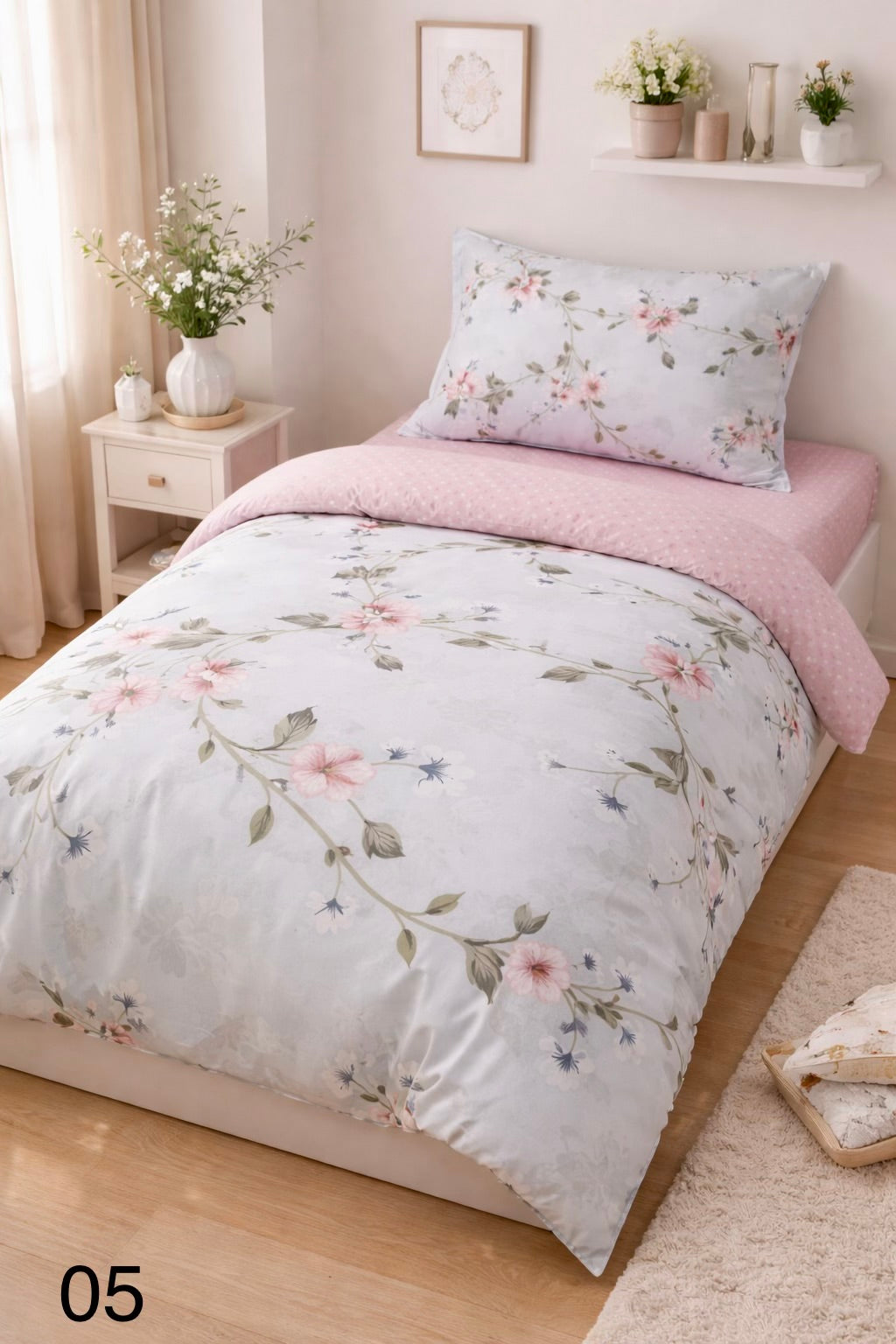 Cotton 100% Bed Set Single - Home Luxury