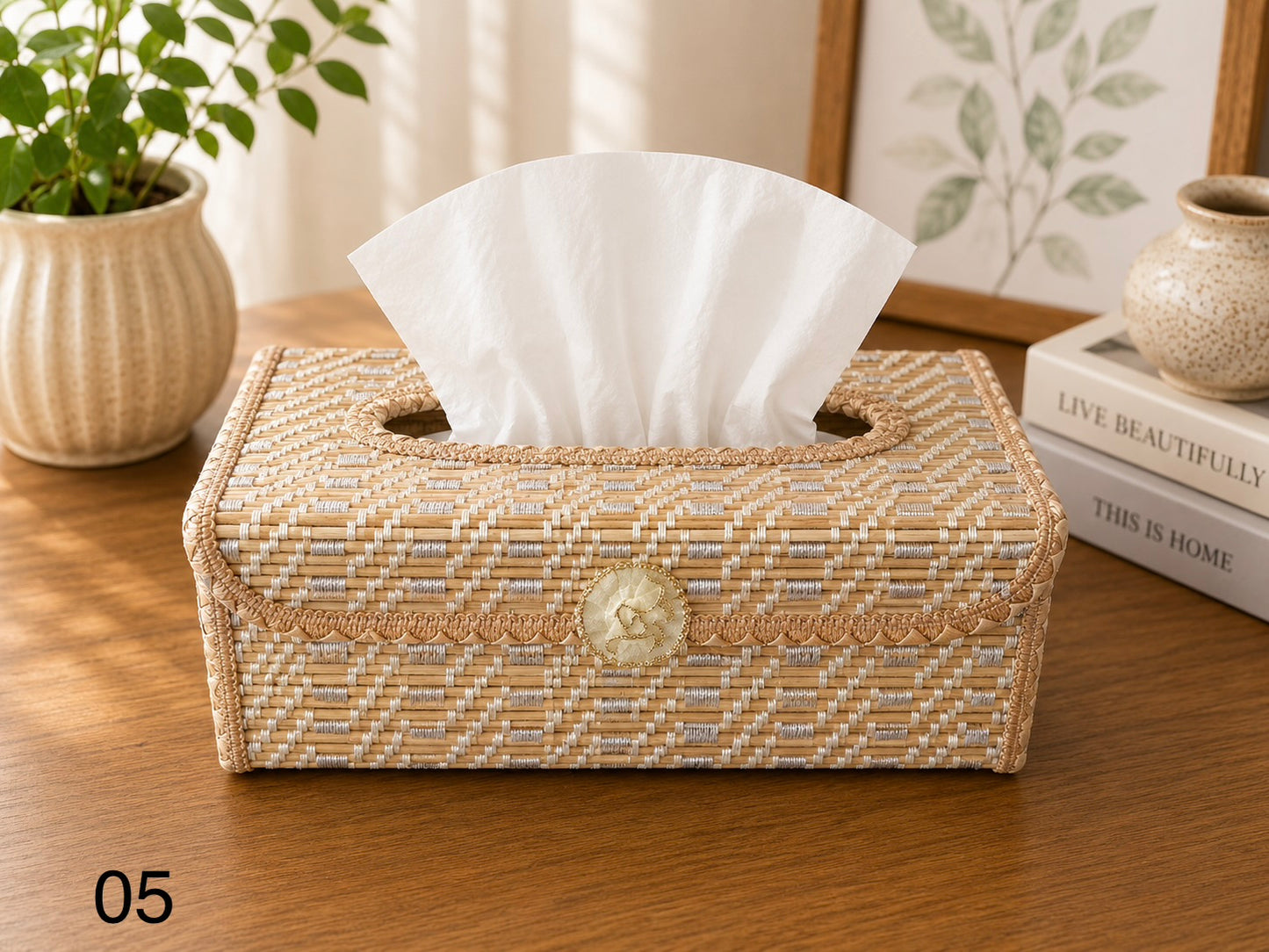 Wood Tissue Box