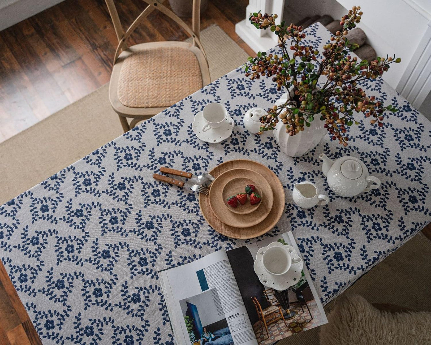 Tablecloth "Floral Lace Border" - Naonao