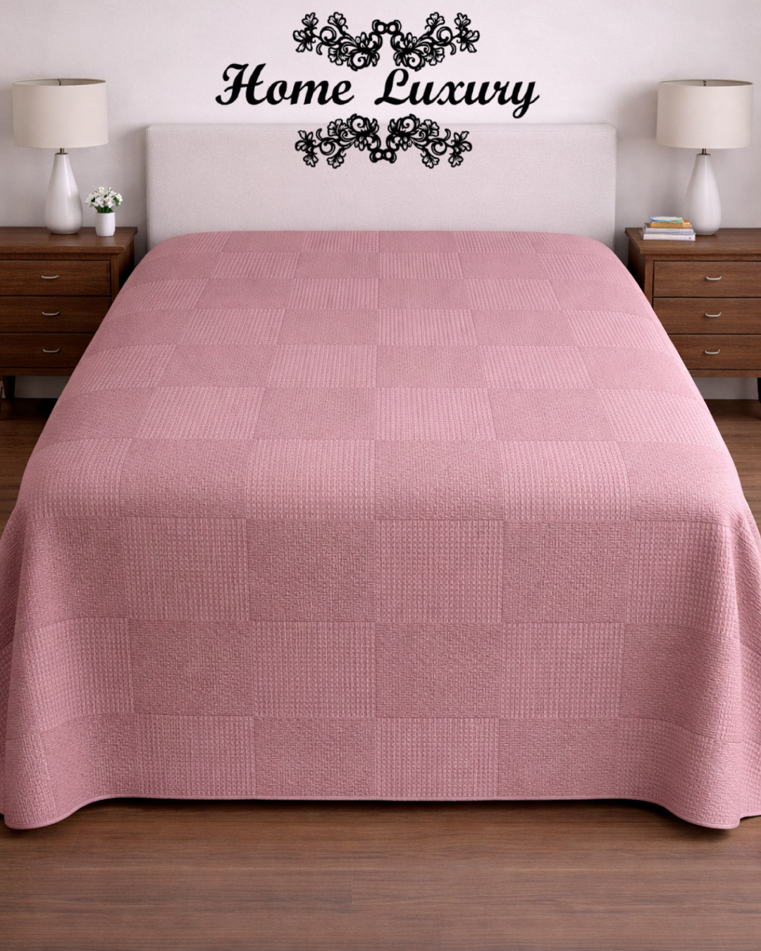 Plain Cotton Matelassé Single - Home Luxury