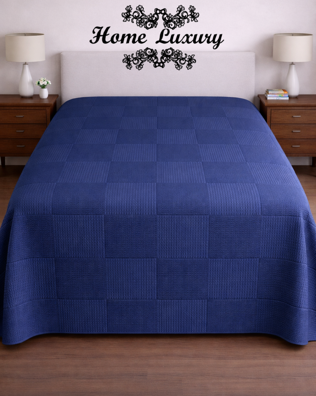 Plain Cotton Matelassé Single - Home Luxury