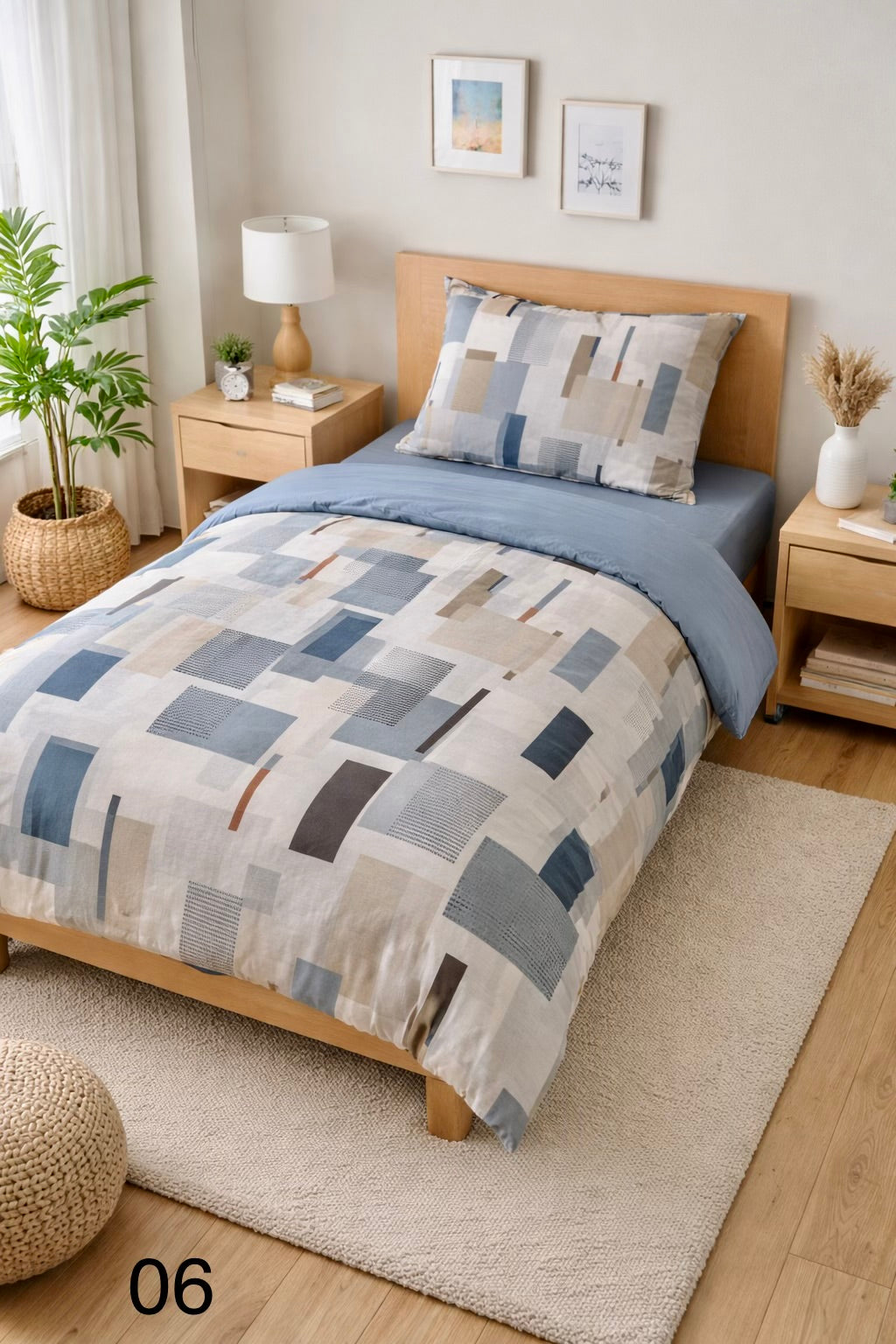 Cotton 100% Bed Set Single - Home Luxury