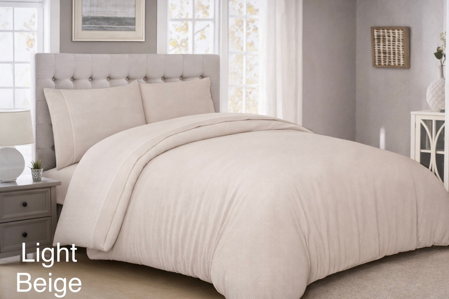Stripes & Dots Double Duvet Cover Set - Cannon